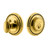 Grandeur Hardware - Single Cylinder Deadbolt with Soleil Plate in Lifetime Brass - SOLSOL - 825909