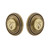 Grandeur Hardware - Double Cylinder Deadbolt with Soleil Plate in Vintage Brass - SOLSOL - 826026