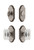 Grandeur Hardware - Arc Plate with Baguette Crystal Knob and matching Deadbolt in Antique Pewter - ARCBCC - 828977