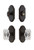 Grandeur Hardware - Arc Plate with Baguette Crystal Knob and matching Deadbolt in Timeless Bronze - ARCBCC - 828845