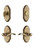 Grandeur Hardware - Arc Plate with Bellagio Lever and matching Deadbolt in Vintage Brass - ARCBEL - 827609
