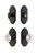 Grandeur Hardware - Arc Plate with Bordeaux Crystal Knob and matching Deadbolt in Timeless Bronze - ARCBOR - 826213