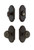 Grandeur Hardware - Arc Plate with Bouton Knob and matching Deadbolt in Timeless Bronze - ARCBOU - 833808