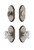 Grandeur Hardware - Arc Plate with Chambord Crystal Knob and matching Deadbolt in Antique Pewter - ARCCHM - 826417