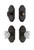 Grandeur Hardware - Arc Plate with Chambord Crystal Knob and matching Deadbolt in Timeless Bronze - ARCCHM - 826389
