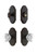 Grandeur Hardware - Arc Plate with Chambord Crystal Knob and matching Deadbolt in Timeless Bronze - ARCCHM - 826453