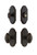 Grandeur Hardware - Arc Plate with Eden Prairie Knob and matching Deadbolt in Timeless Bronze - ARCEDN - 826501