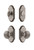 Grandeur Hardware - Arc Plate with Fifth Avenue Knob and matching Deadbolt in Antique Pewter - ARCFAV - 826561