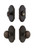 Grandeur Hardware - Arc Plate with Fifth Avenue Knob and matching Deadbolt in Timeless Bronze - ARCFAV - 826581