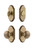 Grandeur Hardware - Arc Plate with Fifth Avenue Knob and matching Deadbolt in Vintage Brass - ARCFAV - 826601