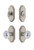 Grandeur Hardware - Arc Plate with Fontainebleau Crystal Knob and matching Deadbolt in Satin Nickel - ARCFON - 826721