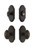 Grandeur Hardware - Arc Plate with Grande Victorian Knob and matching Deadbolt in Timeless Bronze - ARCGVC - 826789