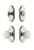 Grandeur Hardware - Arc Plate with Hyde Park Porcelain Knob and matching Deadbolt in Polished Nickel - ARCHYD - 826925