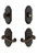 Grandeur Hardware - Arc Plate with Newport Lever and matching Deadbolt in Timeless Bronze - ARCNEW - 834494