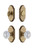 Grandeur Hardware - Arc Plate with Versailles Crystal Knob and matching Deadbolt in Vintage Brass - ARCVER - 827209