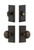 Grandeur Hardware - Carre Plate with Fifth Avenue Knob and matching Deadbolt in Timeless Bronze - CARFAV - 826582