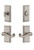 Grandeur Hardware - Carre Plate with Newport Lever and matching Deadbolt in Satin Nickel - CARNEW - 834543