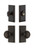 Grandeur Hardware - Carre Plate with Parthenon Knob and matching Deadbolt in Timeless Bronze - CARPAR - 826982