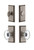 Grandeur Hardware - Carre Plate with Provence Crystal Knob and matching Deadbolt in Antique Pewter - CARPRO - 827038