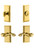 Grandeur Hardware - Carre Plate with Portfino Lever and matching Deadbolt in Lifetime Brass - CARPRT - 827430