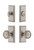 Grandeur Hardware - Carre Plate with Soleil Knob and matching Deadbolt in Satin Nickel - CARSOL - 833896