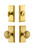 Grandeur Hardware - Carre Plate with Windsor Knob and matching Deadbolt in Lifetime Brass - CARWIN - 827242