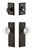 Grandeur Hardware - Fifth Avenue Plate with Bordeaux Crystal Knob and matching Deadbolt in Timeless Bronze - FAVBOR - 801549