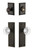 Grandeur Hardware - Fifth Avenue Plate with Bordeaux Crystal Knob and matching Deadbolt in Timeless Bronze - FAVBOR - 801569