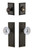 Grandeur Hardware - Fifth Avenue Plate with Fontainebleau Crystal Knob and matching Deadbolt in Timeless Bronze - FAVFON - 801489