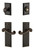 Grandeur Hardware - Fifth Avenue Plate with Newport Lever and matching Deadbolt in Timeless Bronze - FAVNEW - 835362