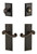 Grandeur Hardware - Fifth Avenue Plate with Newport Lever and matching Deadbolt in Timeless Bronze - FAVNEW - 835380