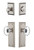 Grandeur Hardware - Fifth Avenue Plate with Provence Crystal Knob and matching Deadbolt in Satin Nickel - FAVPRO - 801880