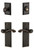 Grandeur Hardware - Fifth Avenue Plate with Portfino Lever and matching Deadbolt in Timeless Bronze - FAVPRT - 817969