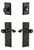 Grandeur Hardware - Fifth Avenue Plate with Portfino Lever and matching Deadbolt in Timeless Bronze - FAVPRT - 817975