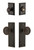 Grandeur Hardware - Fifth Avenue Plate with Soleil Knob and matching Deadbolt in Timeless Bronze - FAVSOL - 833646