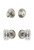 Grandeur Hardware - Georgetown Rosette with Baguette Crystal Knob and matching Deadbolt in Satin Nickel - GEOBCC - 828926