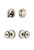 Grandeur Hardware - Georgetown Rosette with Bouton Knob and matching Deadbolt in Polished Nickel - GEOBOU - 834362