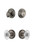 Grandeur Hardware - Georgetown Rosette with Burgundy Crystal Knob and matching Deadbolt in Antique Pewter - GEOBUR - 801748