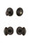 Grandeur Hardware - Georgetown Rosette with Eden Prairie Knob and matching Deadbolt in Timeless Bronze - GEOEDN - 823213