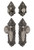 Grandeur Hardware - Grande Victorian Plate with Circulaire Knob and matching Deadbolt in Antique Pewter - GVCCIR - 835110