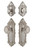 Grandeur Hardware - Grande Victorian Plate with Circulaire Knob and matching Deadbolt in Satin Nickel - GVCCIR - 835120