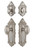 Grandeur Hardware - Grande Vic Plate with Eden Prairie Knob and matching Deadbolt in Satin Nickel - GVCEDN - 818220