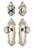 Grandeur Hardware - Grande Vic Plate with Parthenon Knob and matching Deadbolt in Polished Nickel - GVCPAR - 818279
