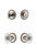 Grandeur Hardware - Soleil Plate with Burgundy Crystal Knob and matching Deadbolt in Polished Nickel - SOLBUR - 826284