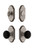 Grandeur Hardware - Arc Plate with Coventry Knob and matching Deadbolt in Antique Pewter - ARCCOV - 853224