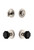 Grandeur Hardware - Circulaire Rosette with Lyon Knob and matching Deadbolt in Polished Nickel - CIRLYO - 851171