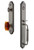 Grandeur Hardware - Arc One-Piece Handleset with C Grip and Baguette Amber Knob in Antique Pewter - ARCCGRBCA - 841781