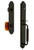 Grandeur Hardware - Arc One-Piece Handleset with C Grip and Baguette Amber Knob in Timeless Bronze - ARCCGRBCA - 841793