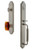 Grandeur Hardware - Arc One-Piece Handleset with C Grip and Baguette Amber Knob in Satin Nickel - ARCCGRBCA - 841791