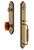 Grandeur Hardware - Arc One-Piece Dummy Handleset with C Grip and Baguette Amber Knob in Vintage Brass - ARCCGRBCA - 848365